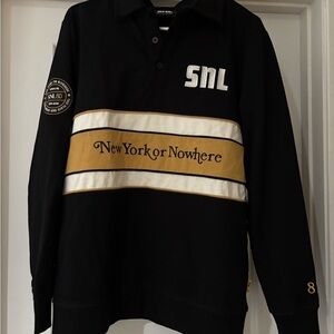 New York Or Nowhere SNL Saturday Night Live 50th Anniversary Rugby Shirt XS NWT